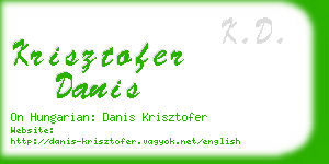 krisztofer danis business card